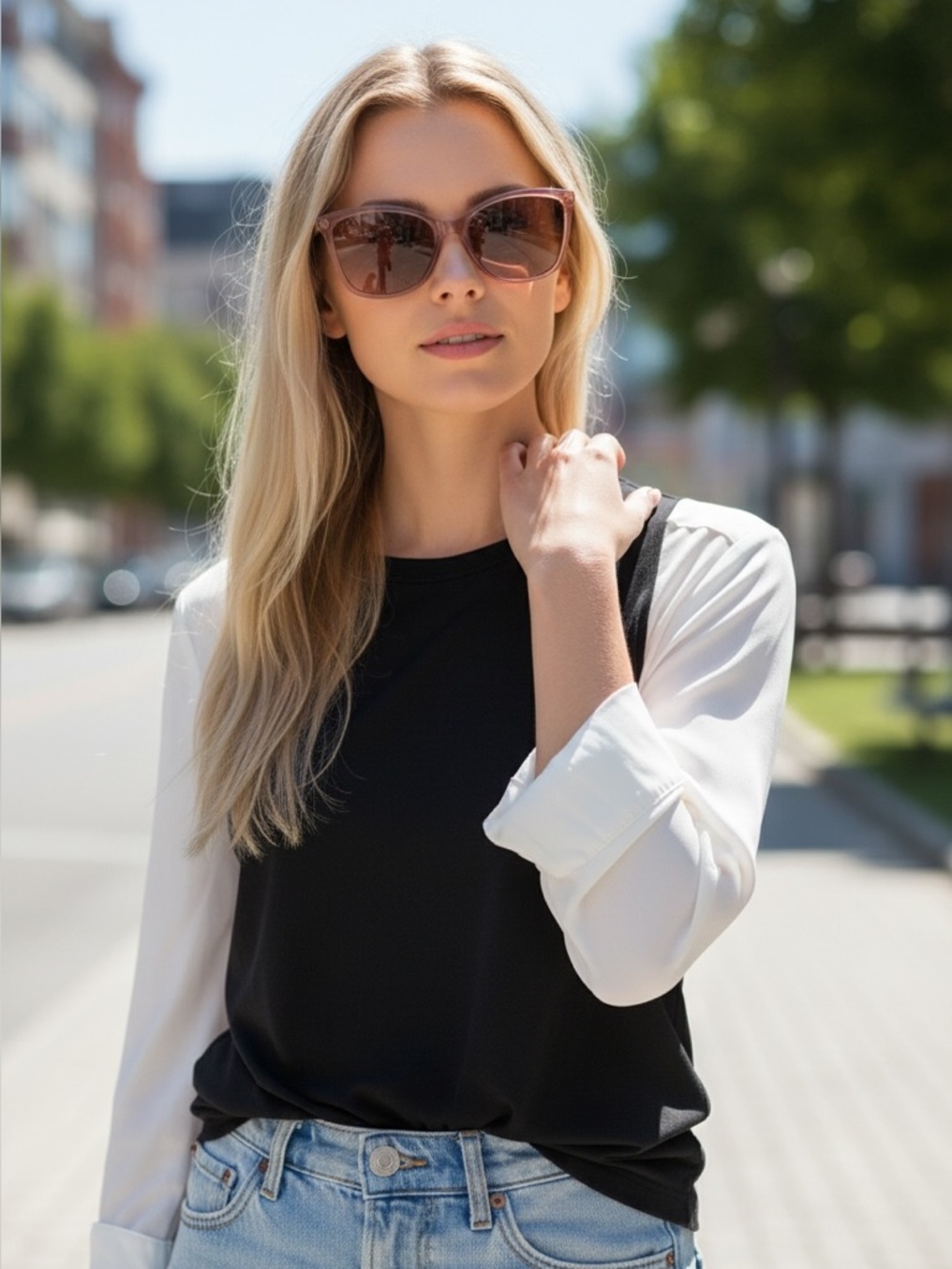 Jimmy Choo Pink Cat-Eye Sunglasses